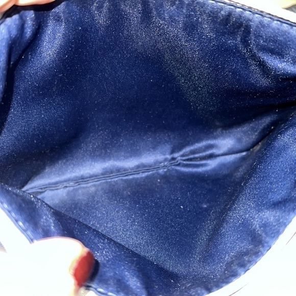 Coach Denim Canvas Large Zip Pouch Clutch Wristlet - Picture 7 of 7